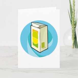 Kleurrijke Juice Carton Modern Minimal Kaart