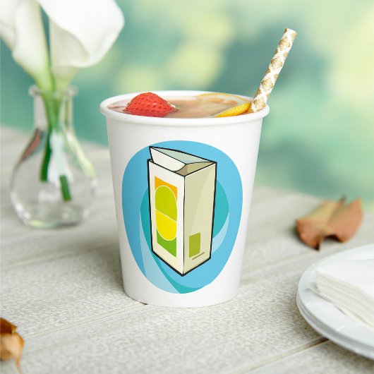 Kleurrijke Juice Carton Modern Minimal Papieren Bekers