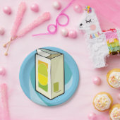 Kleurrijke Juice Carton Modern Minimal Papieren Bordje (Feest)