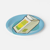 Kleurrijke Juice Carton Modern Minimal Papieren Bordje (Gekanteld)