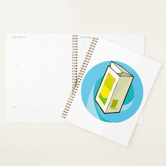 Kleurrijke Juice Carton Modern Minimal Planner
