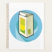 Kleurrijke Juice Carton Modern Minimal Planner (Voorkant)