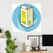 Kleurrijke Juice Carton Modern Minimal Poster (Thuiskantoor)
