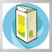 Kleurrijke Juice Carton Modern Minimal Poster (Voorkant)