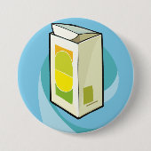 Kleurrijke Juice Carton Modern Minimal Ronde Button 7,6 Cm (Voorkant)