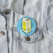 Kleurrijke Juice Carton Modern Minimal Ronde Button 7,6 Cm (In situ)