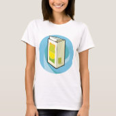 Kleurrijke Juice Carton Modern Minimal T-shirt (Voorkant)