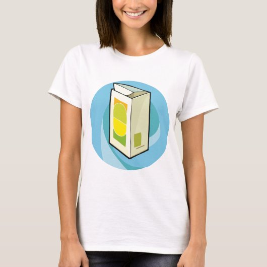Kleurrijke Juice Carton Modern Minimal T-shirt (Voorkant)