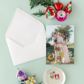 Kleurrijke Jumping Letters Kerst Kaart