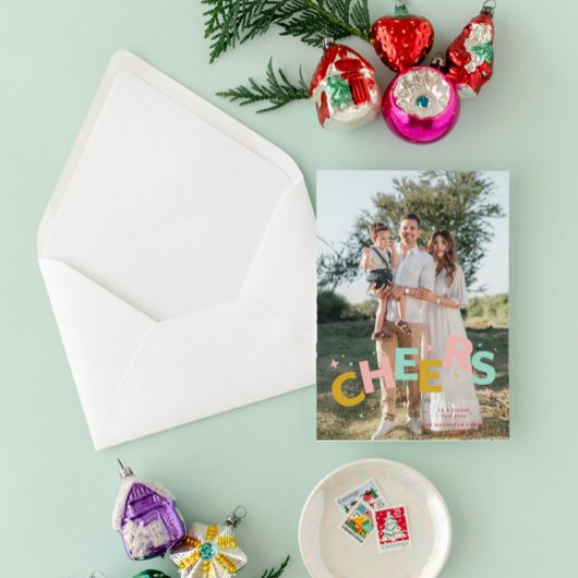 Kleurrijke Jumping Letters Kerst Kaart