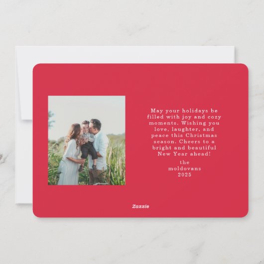 Kleurrijke Jumping Letters Kerst Kaart (Achterkant)