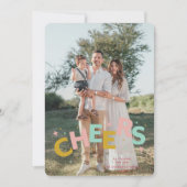 Kleurrijke Jumping Letters Kerst Kaart (Voorkant)