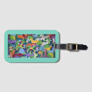 Kleurrijke Jungle Dieren Bagagelabel