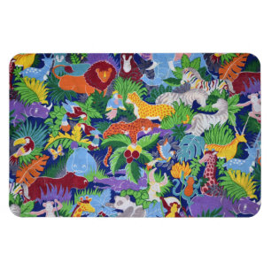 Kleurrijke Jungle Dieren Magneet