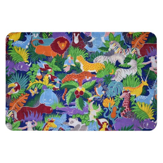 Kleurrijke Jungle Dieren Magneet (Horizontaal)