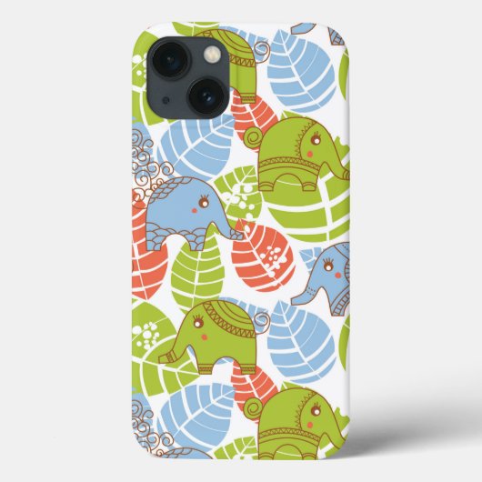 Kleurrijke Jungle Olifanten Case-Mate iPhone Case (Achterkant)