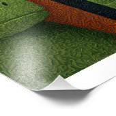 Kleurrijke Jungle Safari Dieren Poster (Hoek)