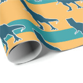 Kleurrijke jurassic dino boos T-rex voor jongens Cadeaupapier (Rol Hoek)