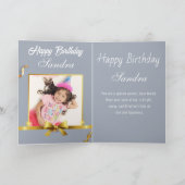 Kleurrijke kaarsen met letters Happy Birthday Kaart (Binnen)