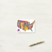 Kleurrijke kaart van Amerika Post-it® Notes (Op bureau)