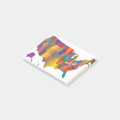 Kleurrijke kaart van Amerika Post-it® Notes (Schuin)
