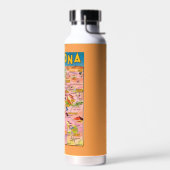Kleurrijke kaart van Arizona Waterfles (Links)