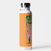 Kleurrijke kaart van Arizona Waterfles (Rechts)