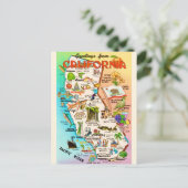  kleurrijke kaart van Californië (Staand voorkant)