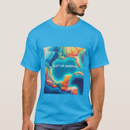 Kleurrijke kaart van de Golf van Amerika T-shirt
