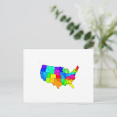 Kleurrijke kaart van de Verenigde Staten van Ameri (Staand voorkant)