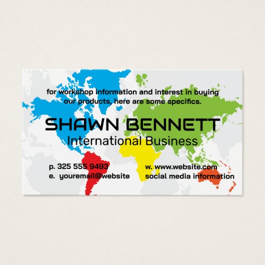 Kleurrijke kaart van de wereld (Voorkant)