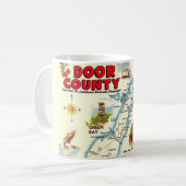 Kleurrijke kaart van Door County Mok (Voorkant links)
