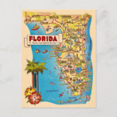 Kleurrijke  kaart van Florida (Voorkant)