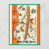 Kleurrijke kaart van Long Beach Island  (Voorkant)