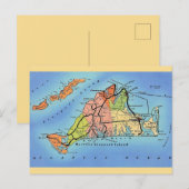 Kleurrijke kaart van Martha's Vineyard (Voorkant / Achterkant)