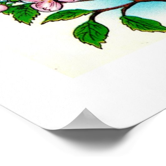 Kleurrijke kaart van Michigan Print (Hoek)