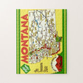 Kleurrijke kaart van Montana 11x14 Legpuzzel (Verticaal)