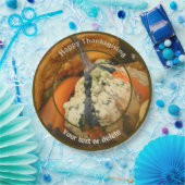 Kleurrijke kalebassen gepersonaliseerde Herfst Tha Papieren Bordje (Feest)