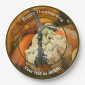 Kleurrijke kalebassen gepersonaliseerde Herfst Tha Papieren Bordje (Voorkant)