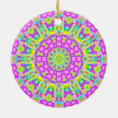 Kleurrijke Kaleidoscoop 01 Keramisch Ornament (Achterkant)
