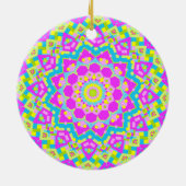 Kleurrijke Kaleidoscoop 09 Keramisch Ornament (Achterkant)