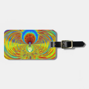 Kleurrijke Kaleidoscope Art Print Bagagelabel