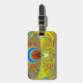 Kleurrijke Kaleidoscope Art Print Bagagelabel (Voorkant verticaal)