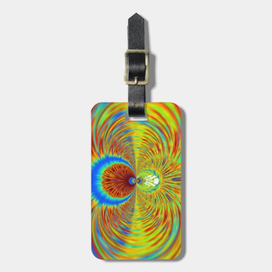 Kleurrijke Kaleidoscope Art Print Bagagelabel (Voorkant verticaal)