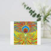 Kleurrijke Kaleidoscope Art Print Briefkaart (Staand voorkant)