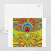 Kleurrijke Kaleidoscope Art Print Briefkaart (Voorkant / Achterkant)