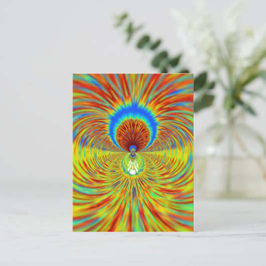 Kleurrijke Kaleidoscope Art Print Briefkaart (Staand voorkant)