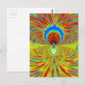 Kleurrijke Kaleidoscope Art Print Briefkaart (Voorkant / Achterkant)