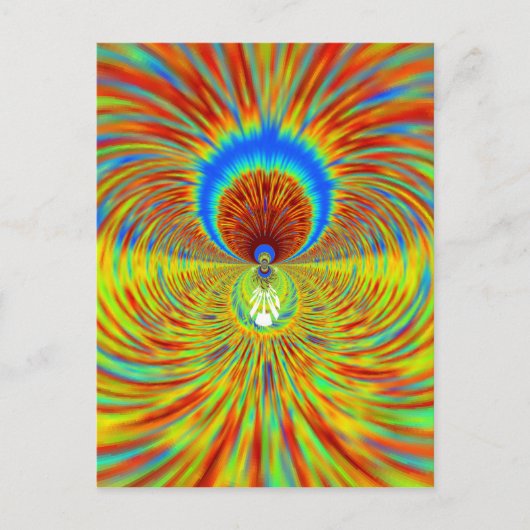 Kleurrijke Kaleidoscope Art Print Briefkaart (Voorkant)