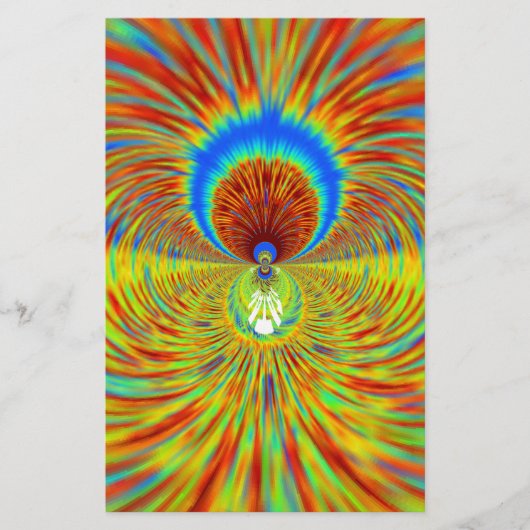 Kleurrijke Kaleidoscope Art Print Briefpapier (Voorkant)